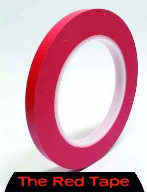 The Red extra soft Fineline Tape 9mm