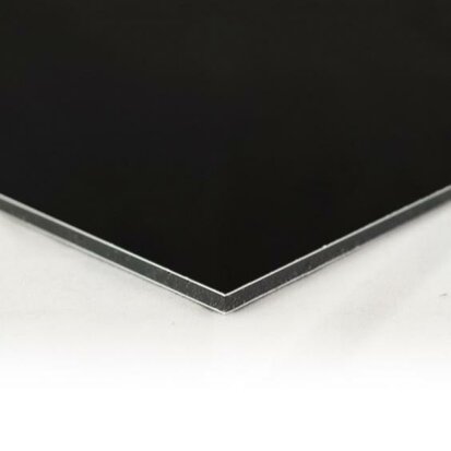 Alu-Verbundplatten schwarz/weiß 21 x 30 cm