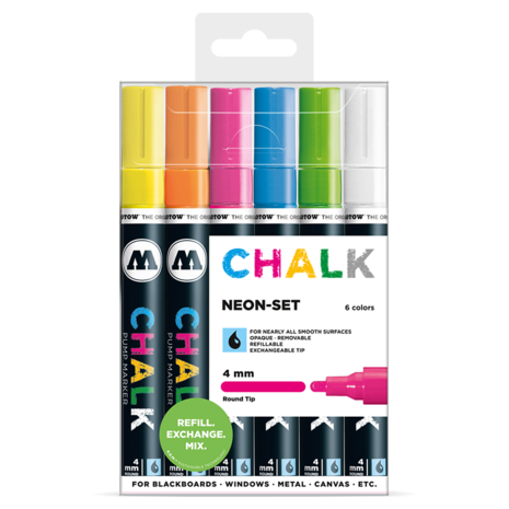 Chalk 4mm Neon set