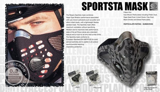 Respro Sportsta Camo Grey/Black M